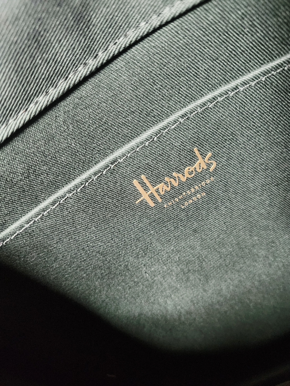 Harrods  Green Gold Tote - Picture 9 of 12